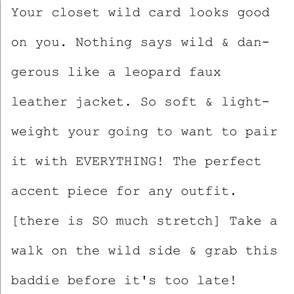 Crazy Train Leopard Print Jacket - Black and White - Picture 7 of 10